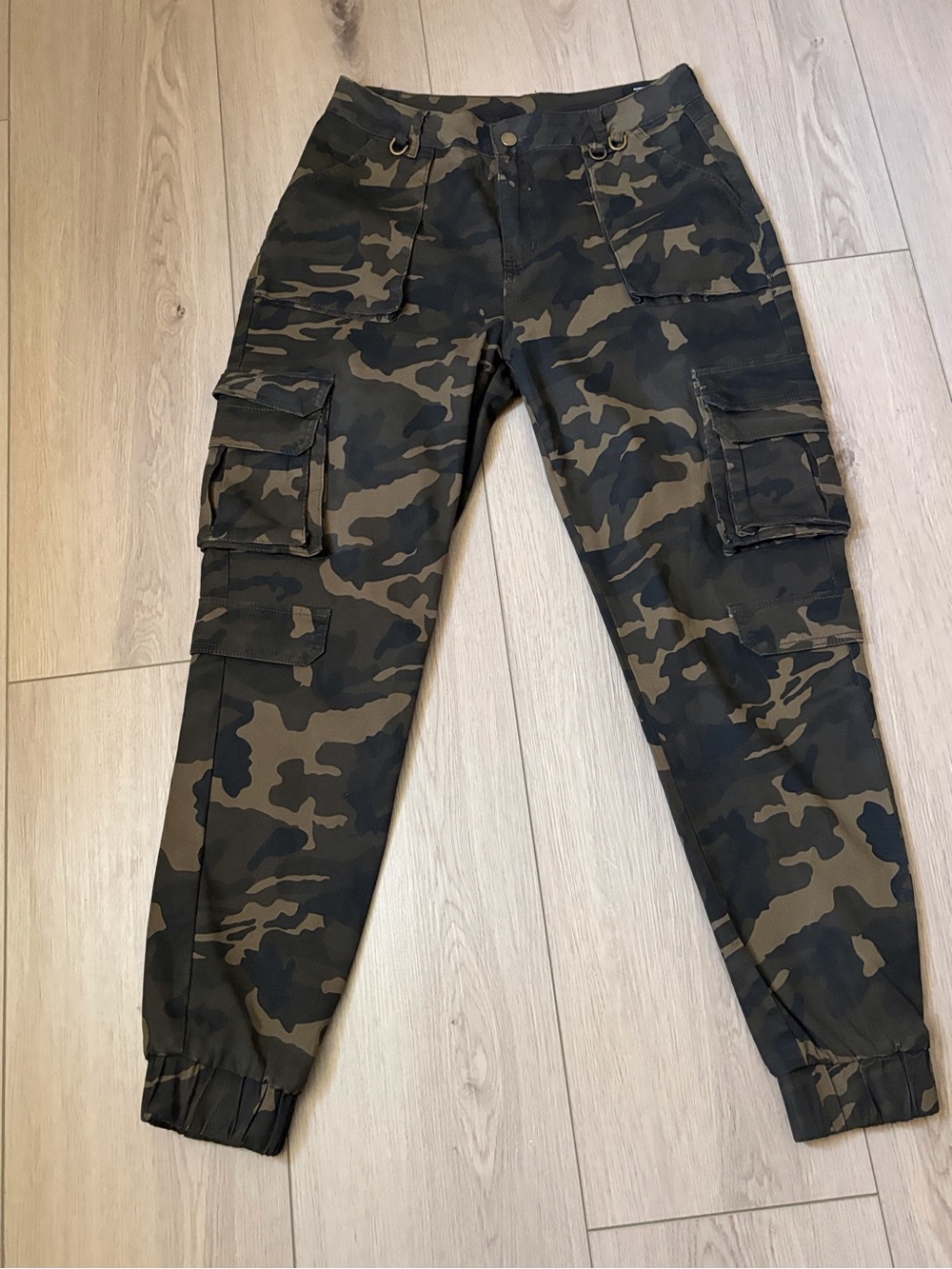 Windsor Olive & Black Camo Cargo Jogger Pants